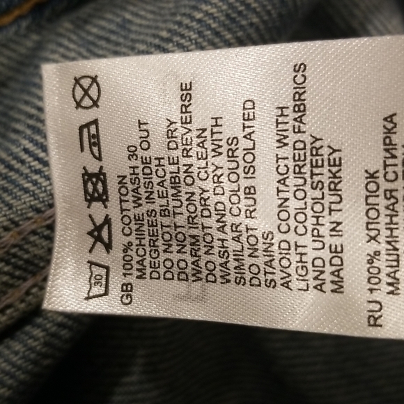 💕REISS💕 Elle High Waist Crop Jeans ~ Mid Blue 30 NWT - Picture 16 of 16